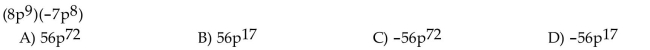 Use the product rule to simplify the expression. Write the result using exponents.  <div style=padding-top: 35px> 