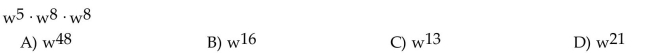 Use the product rule to simplify the expression. Write the result using exponents.  <div style=padding-top: 35px> 