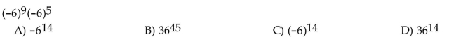 Use the product rule to simplify the expression. Write the result using exponents.  <div style=padding-top: 35px> 