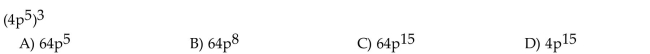 Use the power rule and the power of a product or quotient rule to simplify the expression.  <div style=padding-top: 35px> 