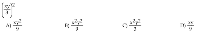 Use the power rule and the power of a product or quotient rule to simplify the expression.  <div style=padding-top: 35px> 