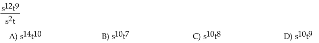 Use the quotient rule to simplify the expression.  <div style=padding-top: 35px> 