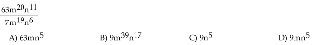 Use the quotient rule to simplify the expression.  <div style=padding-top: 35px> 