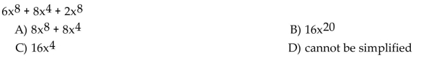 Simplify the following by combining like terms.  <div style=padding-top: 35px> 