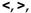 Insert , or = to make the statement true.