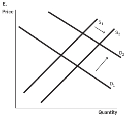 Which of the accompanying graphs represents the development of technology that makes it possible to cure diseases that previously were incurable?           A)  Graph A B)  Graph B C)  Graph C D)  Graph D E)  Graph E