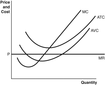 Draw the market demand (MD),market supply (MS),and long-run (LR)market supply curves associated with the firm in the accompanying graph.   