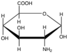 What functional groups are found in the following molecule?   A) carboxylic acid,ether,amine and alcohol B) carboxylic acid,ester,amine and alcohol C) carboxylic acid,acetal,amine and alcohol D) carboxylic acid,ether,amide and alcohol E) carboxylic acid,hemiacetal,amine and alcohol