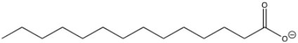  Show the result if the following fatty acid underwent one desaturation using a  \Delta 9 desaturase followed by one round of elongation.   
