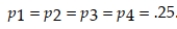 The null hypothesis for a test of data resulting from a multinomial experiment is given as . What is the alternative hypothesis for the test? 13.3 Testing Categorical Probabilities: Two-Way (Contingency) Table 1 Use Chi-Square Distribution