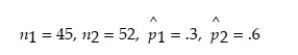 Determine whether the sample sizes are large enough to conclude that the sampling distributions are approximately normal.