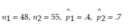 Determine whether the sample sizes are large enough to conclude that the sampling distributions are approximately normal.