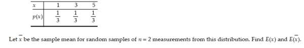 Consider the probability distribution shown here. 6.2 Properties of Sampling Distributions: Unbiasedness and Minimum Variance 1 Understand Unbiasedness