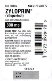 Order: allopurinol (Zyloprim)150 mg,PO,q.i.d. Available:     a.How many tablet(s)will be given per dose? b.How many mg will the patient receive per day?