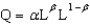 The original Cobb-Douglas function was given as   .It was subsequently rewritten as   .What benefit was derived in the revision? A) the function becomes a non-linear relationship so it would fit to production curves having an  S  shape B) returns to scale can be shown in the revision C) returns to scale become constant D) a and b only E) a,b,and c