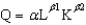 The original Cobb-Douglas function was given as   .It was subsequently rewritten as   .What benefit was derived in the revision? A) the function becomes a non-linear relationship so it would fit to production curves having an  S  shape B) returns to scale can be shown in the revision C) returns to scale become constant D) a and b only E) a,b,and c