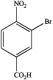 What is the IUPAC name of the following compound?   A) 3-bromo-4-nitrobenzaldehyde B) 2-bromo-1-nitro-4-benzoic acid C) 3-bromo-4-nitroacetophenone D) 3-bromo-4-nitrobenzoic acid
