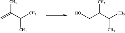 What is the best choice of reagents to perform the following transformation?   A) H<sub>2</sub>O,H<sub>2</sub>SO<sub>4</sub> B) Hg(OAc) <sub>2</sub> and H<sub>2</sub>O;followed by NaBH<sub>4</sub> C) BH<sub>3</sub>;followed by H<sub>2</sub>O<sub>2</sub>,NaOH D) OsO<sub>4</sub>;followed by NaHSO<sub>3</sub>
