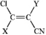 Choose substituents X and Y (listed in order below) for the following compound so as to make a Z isomer.   A) -Br,-NHCH<sub>3</sub> B) -F,-CHO C) -I,-OCH<sub>3</sub> D) -COOH,-CH<sub>2</sub>NH<sub>2</sub> E) -Br,-COOH