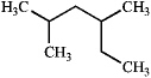 What is the IUPAC name of the following compound?   A) 2-ethyl-4-methylpentane B) 2,4-dimethylhexane C) 3,5-dimethylhexane D) 1,1,3-trimethylpentane