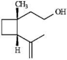 Instructions: Indicate by asterisks the stereogenic centers present in each of the indicated terpenes in the following question(s). Place asterisks: grandisol   