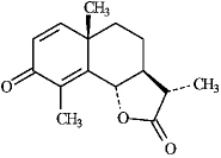 Instructions: Indicate by asterisks the stereogenic centers present in each of the indicated terpenes in the following question(s). Place asterisks: a-santonin   