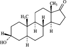 Instructions: Draw the structures of the major organic product(s)you would expect to obtain from reaction of androsterone with the reagents listed below.    androsterone Draw major product(s): NaBH<sub>4</sub>,ethanol 