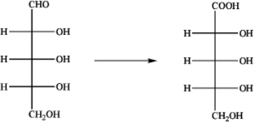  Which reagent would be best suited for the transformation shown?   A) alkaline Cu<sup>2+</sup> in H<sub>2</sub>O B) Ag<sup>+</sup> in H<sub>2</sub>O/NH<sub>3</sub> C) H<sub>2</sub>,with Ni catalyst D) NaNO<sub>3</sub> at 0<sup> \circ </sup>C E) NaBH<sub>4</sub> in H<sub>2</sub>O 