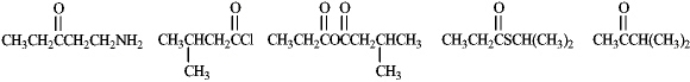 Circle any of the following structures that are not considered to be derivatives of carboxylic acids.  