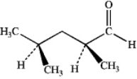 What is the IUPAC name of the following compound?   A) (2S,4R) -dimethylpentanal B) (2S,4S) -dimethylpentanal C) (R) -2,4-dimethylpentanal D) (S) -2,4-dimethylpentanal