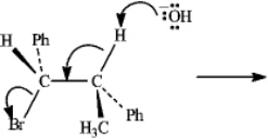 Instructions: Consider the reaction below to answer the following question(s).   Refer to instructions.Draw a Newman projection of the reactive conformation of the starting material. <div style=padding-top: 35px> 