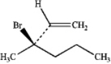 <strong>What is the IUPAC name of the following compound?  </strong> A)(R)-2-bromo-2-vinylpentane B)(S)-2-bromo-2-vinylpentane C)(S)-3-bromo-3-propylbut-1-ene D)(R)-3-bromo-3-methylhex-1-ene <div style=padding-top: 35px> 