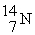 Tritium,  ,is formed in the upper atmosphere when  Captures a neutron and then decays.What is the other product of this reaction? A)    B)    C)    D)   