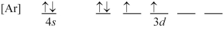 Which orbital-filling diagram violates the Pauli exclusion principle? A)    B)    C)    D)   