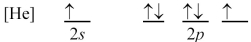 Which orbital-filling diagram represents the ground state of oxygen? A)    B)    C)    D)   