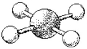 What is the geometry around the central atom in the following molecular model of XeF<sub>4</sub>?   A) trigonal bipyramidal B) octahedral C) square pyramidal D) square planar