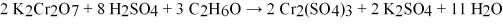 The reaction that occurs in a Breathalyzer,a device used to determine the alcohol level in a person's bloodstream,is given below.If the rate of appearance of Cr<sub>2</sub>(SO<sub>4</sub>) <sub>3</sub> is 1.24 mol/min at a particular moment,what is the rate of disappearance of C<sub>2</sub>H<sub>6</sub>O at that moment?   A) 0) 413 mol/min B) 0) 826 mol/min C) 1) 86 mol/min D) 3) 72 mol/min