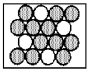   Decays by alpha emission to give   ) If unshaded spheres represent   Atoms and shaded spheres represent   Atoms,how many half-lives have passed in the following example?   A) 1 half-life B) 2 half-lives C) 3 half-lives D) 4 half-lives