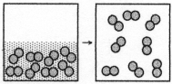 The figure represents the spontaneous evaporation of nitrogen in which liquid nitrogen,N<sub>2</sub>(l) ,becomes gaseous nitrogen,N<sub>2</sub>(g) : N<sub>2</sub>(l) → N<sub>2</sub>(g) .What are the signs (+ or -) of ΔH,ΔS,and ΔG for this process?   A) ΔH = +,ΔS = +,ΔG = + B) ΔH = +,ΔS = +,ΔG = - C) ΔH = -,ΔS = -,ΔG = + D) ΔH = -,ΔS = -,ΔG = -