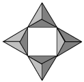 What is the formula and charge of the silicate anion represented by the picture below?   A) SiO<sub>2</sub><sup>2-</sup> B) SiO<sub>3</sub><sup>2-</sup> C) SiO<sub>4</sub><sup>4-</sup> D) Si<sub>4</sub>O<sub>12</sub><sup>8-</sup>