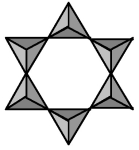 The silicate ion shown in the picture below combines with beryllium and aluminum to form the mineral beryl.What is the formula and charge of the silicate ion?   A) Si<sub>6</sub>O<sub>6</sub><sup>12+</sup> B) Si<sub>6</sub>O<sub>12</sub><sup>2-</sup> C) Si<sub>6</sub>O<sub>18</sub><sup>12-</sup> D) Si<sub>6</sub>O<sub>24</sub><sup>24-</sup>