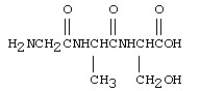 Which of the following notations represents the polypeptide shown below?   A) Gly-Ala-Ser B) Gly-Val-Thr C) Ser-Ala-Gly D) Thr-Val-Gly