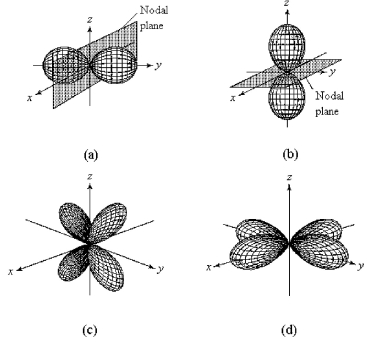   -Which of the above fourth-shell orbitals is a 4p<sub>y</sub> orbital? A) orbital (a)  B) orbital (b)  C) orbital (c)  D) orbital (d) 