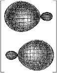 Which molecule has a central atom that uses the set of hybrid orbitals shown below to form bonds with the non-central atoms?   A) H<sub>2</sub>O B) CO<sub>2</sub> C) NO<sub>2</sub><sup>-</sup> D) ICl<sub>2</sub><sup>-</sup>