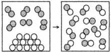 The following drawing is a representation of a reaction for which ΔH° = -22 kJ.This reaction is likely to be   A) nonspontaneous at all temperatures. B) nonspontaneous at low temperatures and spontaneous at high temperatures. C) spontaneous at low temperatures and nonspontaneous at high temperatures. D) spontaneous at all temperatures.