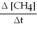Molecular hydrogen can be made from methane gas by the reaction below.How is the rate of disappearance of CH<sub>4</sub> related to the rate of appearance of H<sub>2</sub>? -   = ? CH<sub>4</sub> (g) + H<sub>2</sub>O (l) → CO (g) + 3H<sub>2</sub> (g)  A) +   B) +   C) + 3   D) none of these
