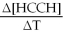 Hydroquinone,HOC<sub>6</sub>H<sub>6</sub>OH,can be formed by the reaction with acetylene below: 2 HCCH + 3 CO + H<sub>2</sub>O → HOC<sub>6</sub>H<sub>4</sub>OH + CO<sub>2</sub> How is the rate of disappearance of acetylene,HCCH,related to the appearance of hydroquinone? -   = ? A) +   B) +   C) +   D) +  