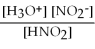 For acid solutions of the same molarity acid strength is proportional to the equilibrium concentration of H<sub>3</sub>O<sup>+</sup>.For equimolar solutions of acids,which equilibrium expression below corresponds to the strongest acid? A) K<sub>c </sub>=   = 3.5 × 10<sup>-4</sup> B) K<sub>c </sub>=   = 3.5 × 10<sup>-8</sup> C) K<sub>c </sub>=   = 4.5 × 10<sup>-4</sup> D) K<sub>c </sub>=   = 4.9 × 10<sup>-10</sup>
