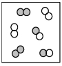 The following picture represents the equilibrium state for the reaction A<sub>2</sub> + B<sub>2</sub> ⇌ 2AB.What is the relationship between the rate constant for the forward reaction,k<sub>f</sub>,and the rate constant for the reverse reaction k<sub>r</sub>?   A) k<sub>f</sub> < k<sub>r</sub> B) k<sub>f</sub> = k<sub>r</sub> = 0 C) k<sub>f</sub> = k<sub>r</sub> D) k<sub>f</sub> > k<sub>r</sub>