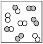 The following picture represents the equilibrium state for the reaction A<sub>2</sub> + B<sub>2</sub> ⇌ 2AB.What is the relationship between the rate constant for the forward reaction,k<sub>f</sub>,and the rate constant for the reverse reaction k<sub>r</sub>?   A) k<sub>f</sub> < k<sub>r</sub> B) k<sub>f </sub>= k<sub>r</sub> = 0 C) k<sub>f</sub> = k<sub>r</sub> D) k<sub>f</sub> > k<sub>r</sub>